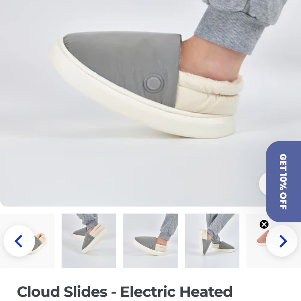 Gray and Cream Heated Slides